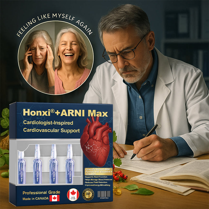 Honxi® +ARNI Max Cardiovascular Support Oral Solution Clinically-backed natural formula for heart function and blood pressure management Professional-grade • Complete transparency • Canada Health-registered facility