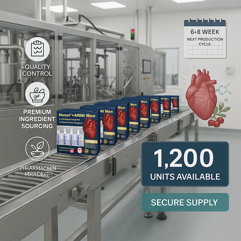 Honxi® +ARNI Max Cardiovascular Support Oral Solution Clinically-backed natural formula for heart function and blood pressure management Professional-grade • Complete transparency • Canada Health-registered facility