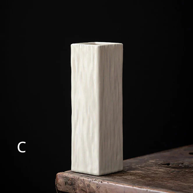Classic White Ceramic Table Vase