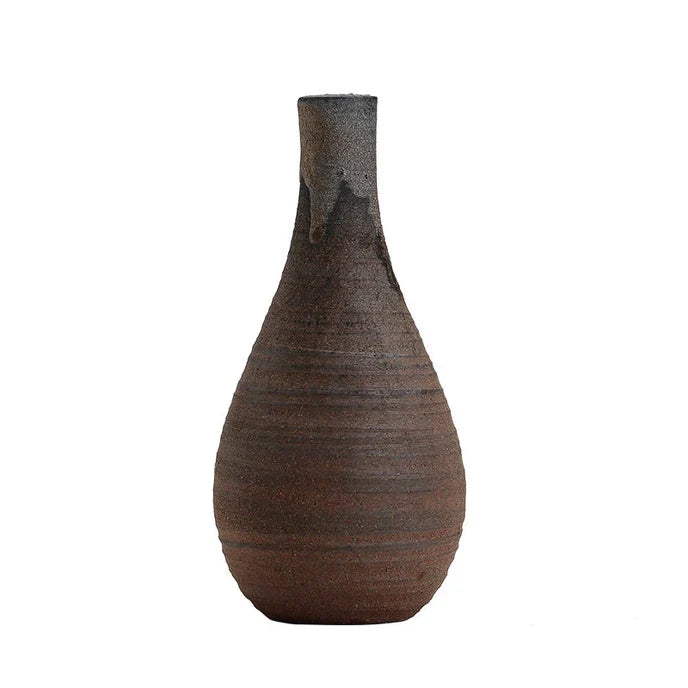 Handmade Classic Brown Table Vase Set
