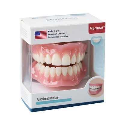 🦷Hermsa® Easy-Fit Silicone Dentures – For Eating, Smiling, and Daily Comfort😁